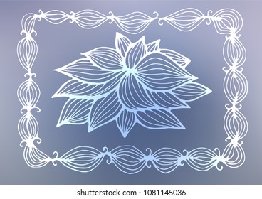 Light BLUE vector indian curved pattern. Creative illustration in blurred style with doodles and Zen tangles. A new texture for your design.