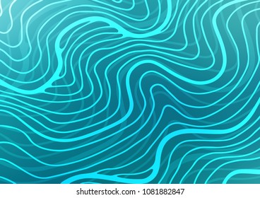 Light BLUE vector indian curved pattern. Sketchy hand drawn doodles on blurred background. The completely new template can be used for your brand book.