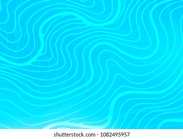 Light BLUE vector indian curved pattern. Ethnic elegant natural pattern with gradient. Hand painted design for web, leaflet, textile.