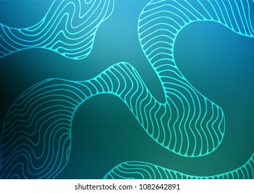 Light BLUE vector indian curved texture. Colorful illustration in abstract style with doodles. Hand painted design for web, wrapping, wallpaper.