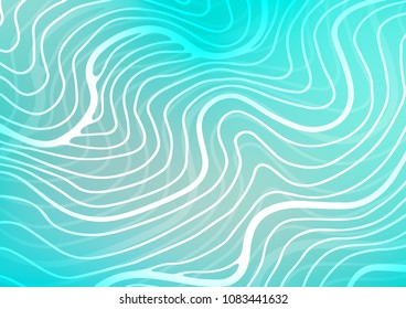 Light BLUE vector indian curved background. Creative illustration in blurred style with doodles and Zen tangles. Brand-new style for your business design.