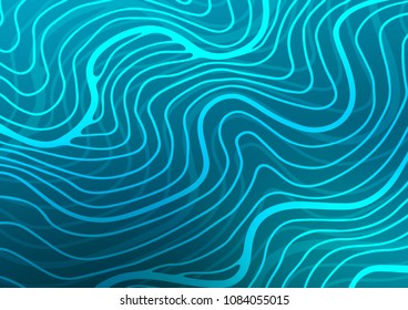 Light BLUE vector indian curved template. A vague abstract illustration with doodles in Indian style. The textured pattern can be used for website.
