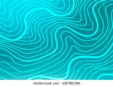 Light BLUE vector indian curved background. Glitter abstract illustration with doodles and Zen tangles. The pattern can be used for wallpapers and coloring books.