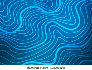 Light BLUE vector indian curved texture. Doodles on blurred abstract background with gradient. A new texture for your design.