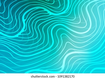 Light BLUE vector indian curved template. Doodles on blurred abstract background with gradient. The pattern can be used for heads of websites and designs.