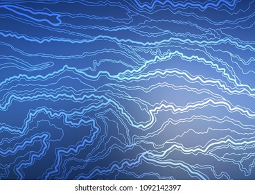 Light BLUE vector indian curved background. Sketchy hand drawn doodles on blurred background. The best blurred design for your business.