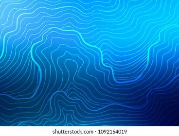 Light BLUE vector indian curved pattern. Colorful illustration in abstract style with doodles and Zen tangles. The doodle design can be used for your web site.
