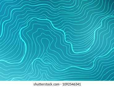 Light BLUE vector indian curved background. Colorful illustration in abstract style with doodles and Zen tangles. The elegant pattern can be used as a part of a brand book.