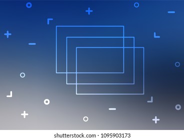 Light BLUE vector indian curved texture. Brand-new colored illustration in blurry style with doodles. Hand painted design for web, wrapping, wallpaper.