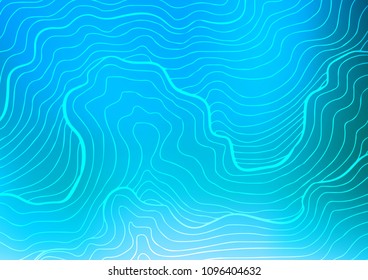 Light BLUE vector indian curved texture. Blurred decorative design in Indian style with Zen tangles. The completely new template can be used for your brand book.
