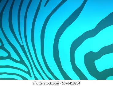 Light BLUE vector indian curved template. Modern geometrical abstract illustration with doodles. The pattern can be used for wallpapers and coloring books.