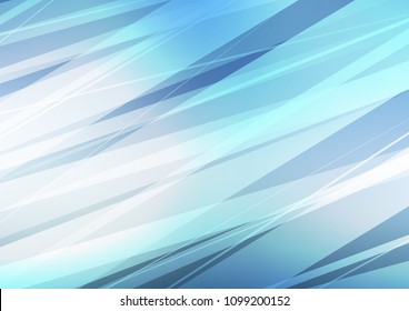 Light BLUE vector indian curved pattern. Decorative shining illustration with doodles on abstract template. A completely new design for your business.