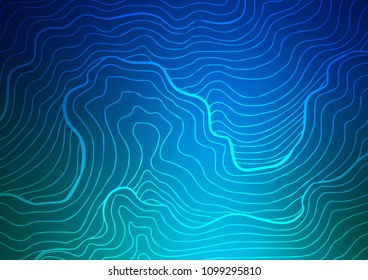 Light BLUE vector indian curved background. An elegant bright illustration with lines in Natural style. The doodle design can be used for your web site.