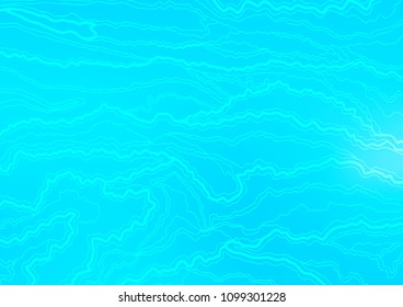 Light BLUE vector indian curved template. Glitter abstract illustration with doodles and Zen tangles. The pattern can be used for heads of websites and designs.