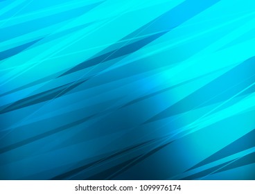 Light BLUE vector indian curved pattern. Geometric doodle illustration in Origami style with gradient. Hand painted design for web, wrapping, wallpaper.