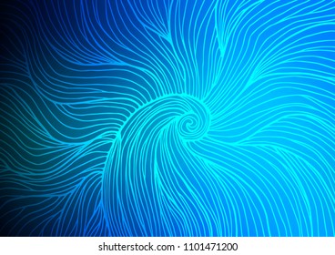 Light BLUE vector indian curved texture. Glitter abstract illustration with doodles and Zen tangles. The textured pattern can be used for website.