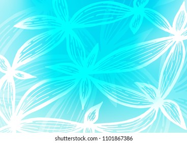 Light BLUE vector indian curved texture. Modern geometrical abstract illustration with doodles. The completely new template can be used for your brand book.