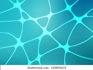 Light BLUE vector indian curved texture. Geometric doodle illustration in Origami style with gradient. A new texture for your design.
