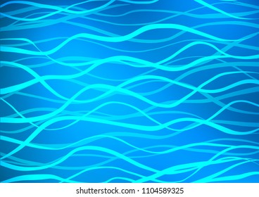 Light BLUE vector indian curved template. Doodles on blurred abstract background with gradient. The doodle design can be used for your web site.