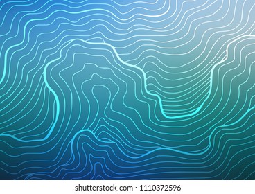 Light BLUE vector indian curved template. Brand-new colored illustration in blurry style with doodles. Hand painted design for web, leaflet, textile.