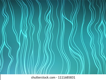 Light BLUE vector indian curved template. Brand-new colored illustration in blurry style with doodles. The doodle design can be used for your web site.