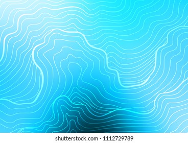 Light BLUE vector indian curved template. Glitter abstract illustration with doodles and Zen tangles. The pattern can be used for coloring books and pages for kids.