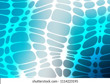 Light BLUE vector indian curved texture. Brand-new colored illustration in blurry style with doodles. Hand painted design for web, wrapping, wallpaper.
