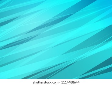 Light BLUE vector indian curved template. Modern geometrical abstract illustration with doodles. The completely new template can be used for your brand book.