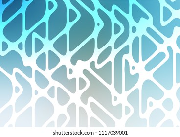 Light BLUE vector indian curved template. Decorative shining illustration with doodles on abstract template. The pattern can be used for heads of websites and designs.
