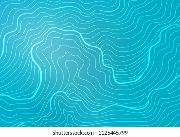 Light BLUE vector indian curved template. Brand-new colored illustration in blurry style with doodles. The pattern can be used for coloring books and pages for kids.
