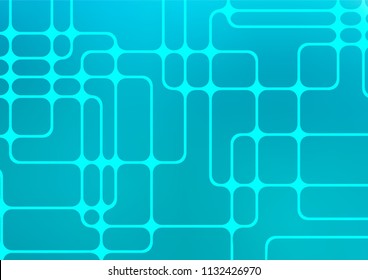 Light BLUE vector indian curved pattern. Doodles on blurred abstract background with gradient. The pattern can be used for heads of websites and designs.