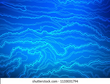 Light BLUE vector indian curved texture. Modern geometrical abstract illustration with doodles. The template can be used as a background for cell phones.
