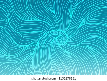 Light BLUE vector indian curved texture. Brand-new colored illustration in blurry style with doodles. The template can be used as a background for cell phones.