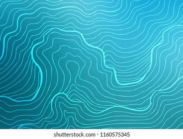 Light BLUE vector indian curved pattern. Decorative shining illustration with doodles on abstract template. The completely new template can be used for your brand book.
