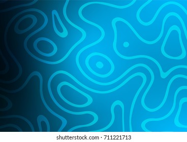 Light BLUE vector indian curved background. Shining colored illustration with doodles in Arabic style. Hand painted design for web, wrapping, wallpaper.