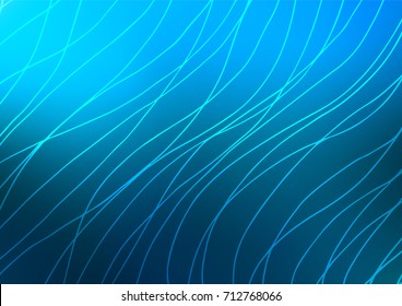 Light BLUE vector indian curved pattern. Doodles on blurred abstract background with gradient. The textured pattern can be used for website.