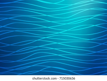 Light BLUE vector indian curved pattern. Decorative shining illustration with doodles on abstract template. Brand-new style for your business design.