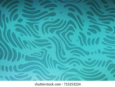 Light BLUE vector indian curved texture. Blurred decorative design in Indian style with lines. Hand painted design for web, wrapping, wallpaper.
