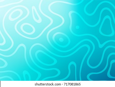 Light BLUE vector indian curved template. Ethnic elegant natural pattern with gradient. A new texture for your design.