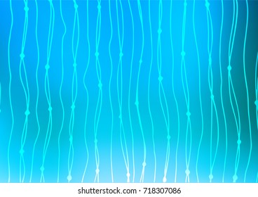 Light BLUE vector indian curved pattern. Colorful illustration in abstract style with doodles. The doodle design can be used for your web site.