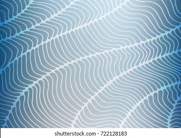 Light BLUE vector indian curved template. Colorful abstract illustration with lines in Asian style. Hand painted design for web, leaflet, textile.