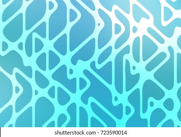 Light BLUE vector indian curved background. Creative illustration in blurred style with doodles and Zen tangles. The elegant pattern can be used as a part of a brand book.