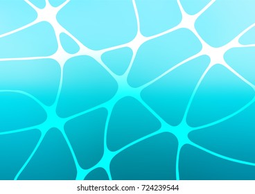 Light BLUE vector indian curved texture. Geometric doodle illustration in Origami style with gradient. The pattern can be used for coloring books and pages for kids.