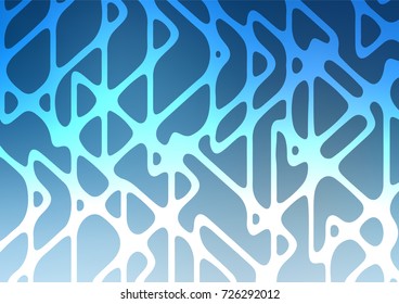 Light BLUE vector indian curved texture. Creative illustration in blurred style with doodles and Zen tangles. The textured pattern can be used for website.