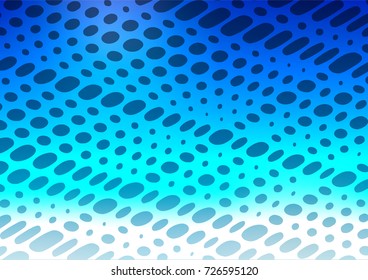 Light BLUE vector indian curved template. A completely new color illustration in doodle style. A new texture for your design.