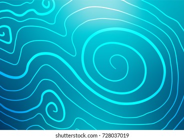 Light BLUE vector indian curved texture. Geometric doodle illustration in Origami style with gradient. The best blurred design for your business.