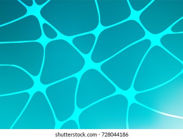 Light BLUE vector indian curved template. Colorful abstract illustration with lines in Asian style. Brand-new style for your business design.