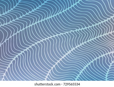 Light BLUE vector indian curved pattern. A vague abstract illustration with doodles in Indian style. The pattern can be used for wallpapers and coloring books.