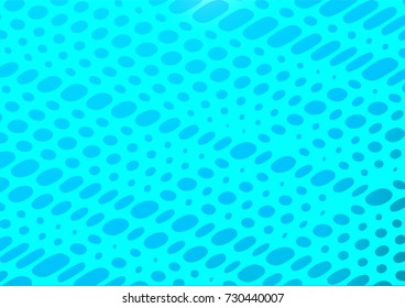 Light BLUE vector indian curved template. Glitter abstract illustration with doodles and Zen tangles. Hand painted design for web, leaflet, textile.