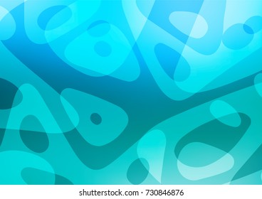 Light BLUE vector indian curved pattern. Geometric doodle illustration in Origami style with gradient. Brand-new style for your business design.